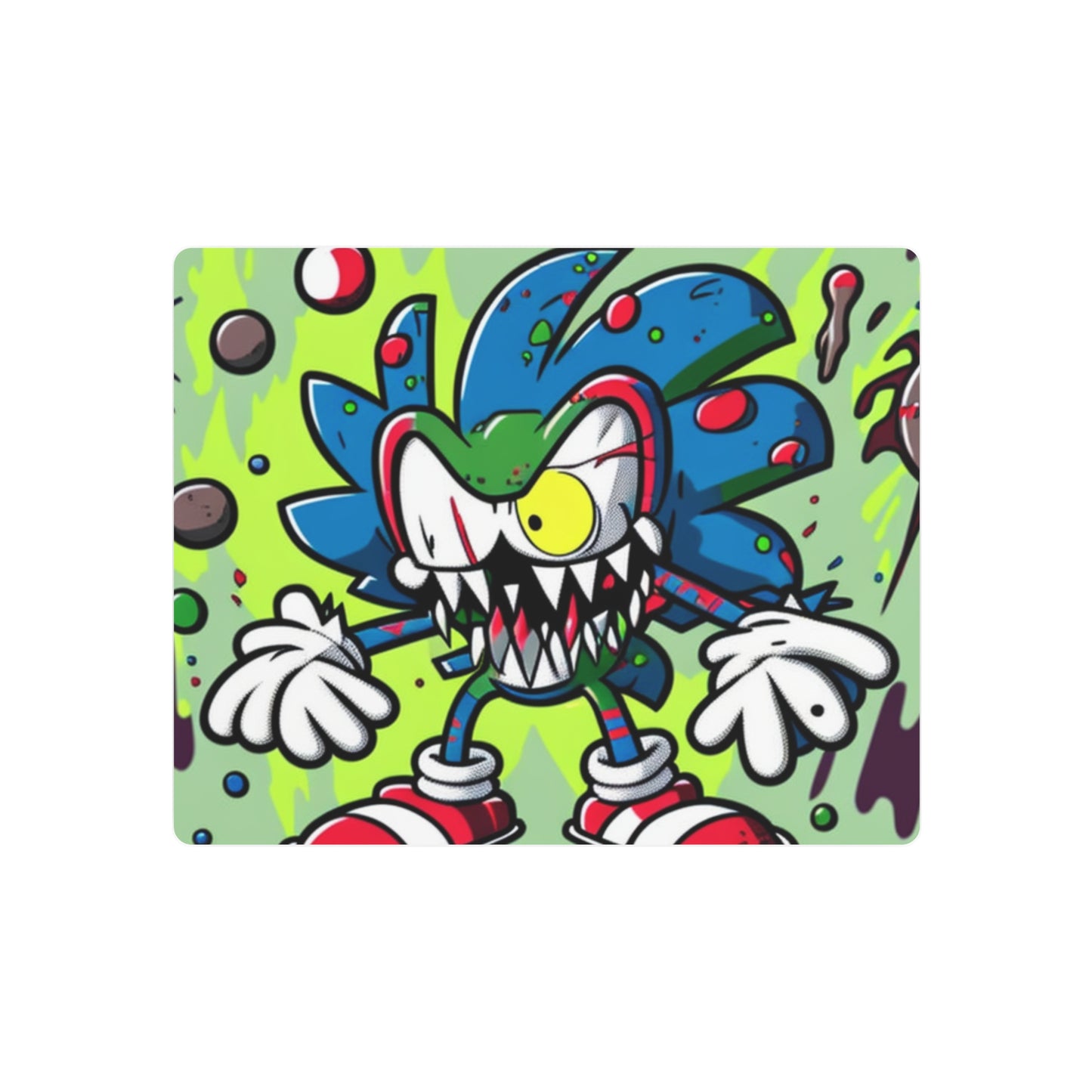 Sonic's Splotchy Sprint: Metal Art Sign