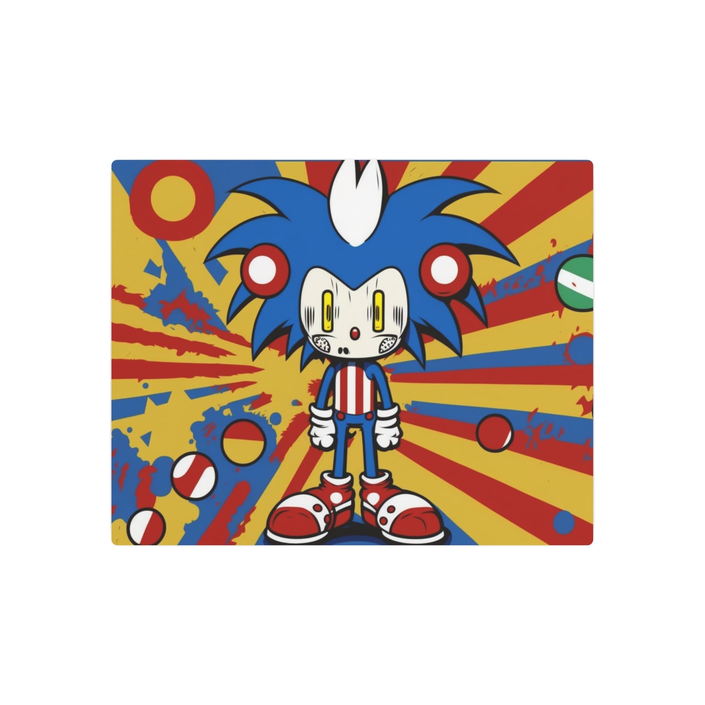 Super Sonic Streaks and Stripes: Metal Art Sign