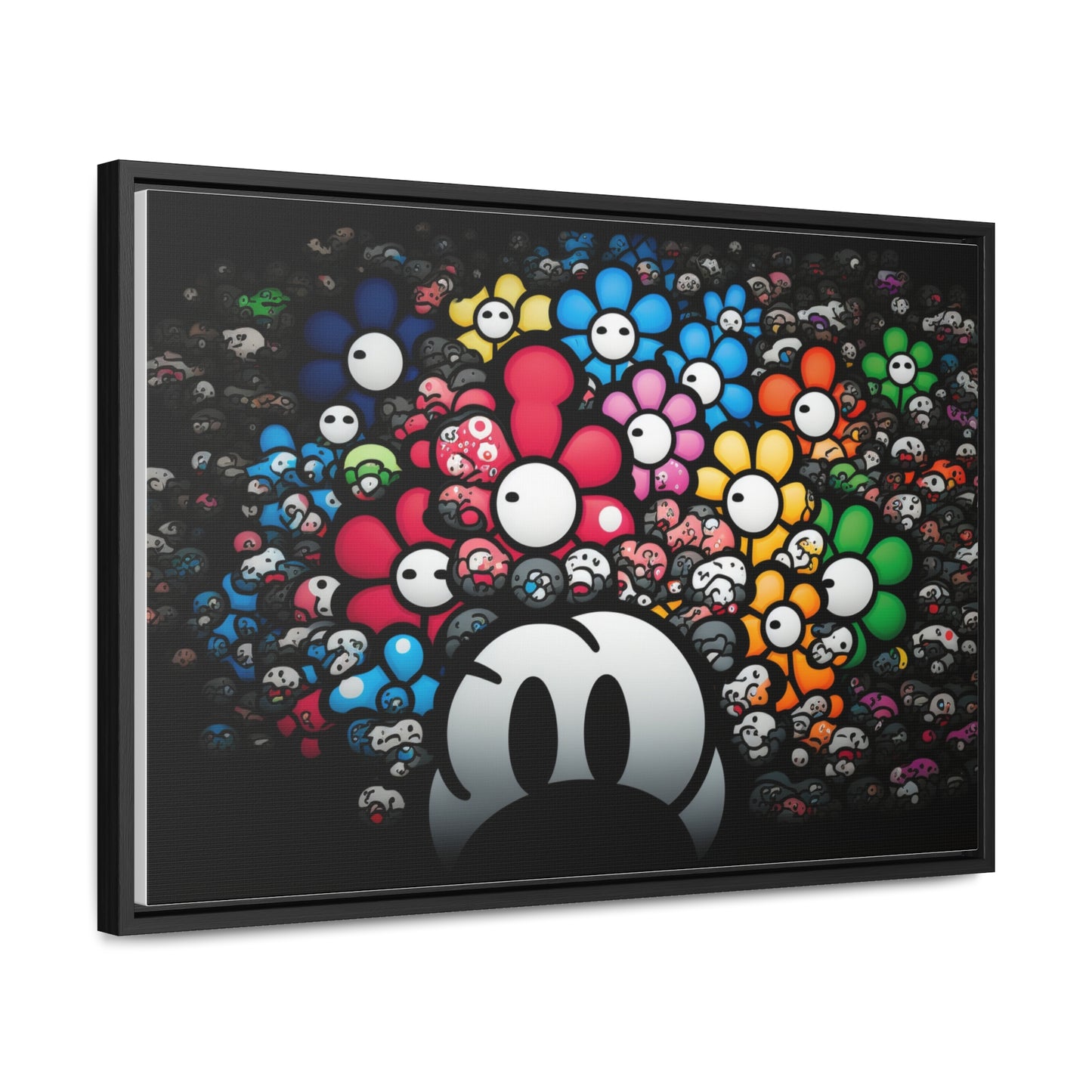 Bountiful Blooms of the Mushroom Kingdom: Framed Canvas Art