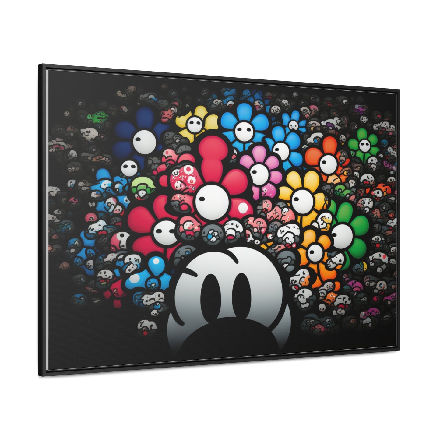 Bountiful Blooms of the Mushroom Kingdom: Framed Canvas Art