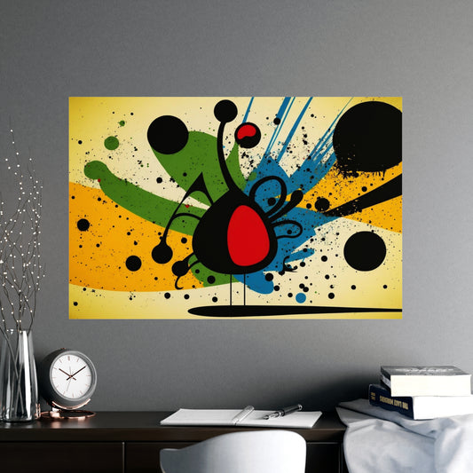 Abstract Splat Symphony: Matte Posters