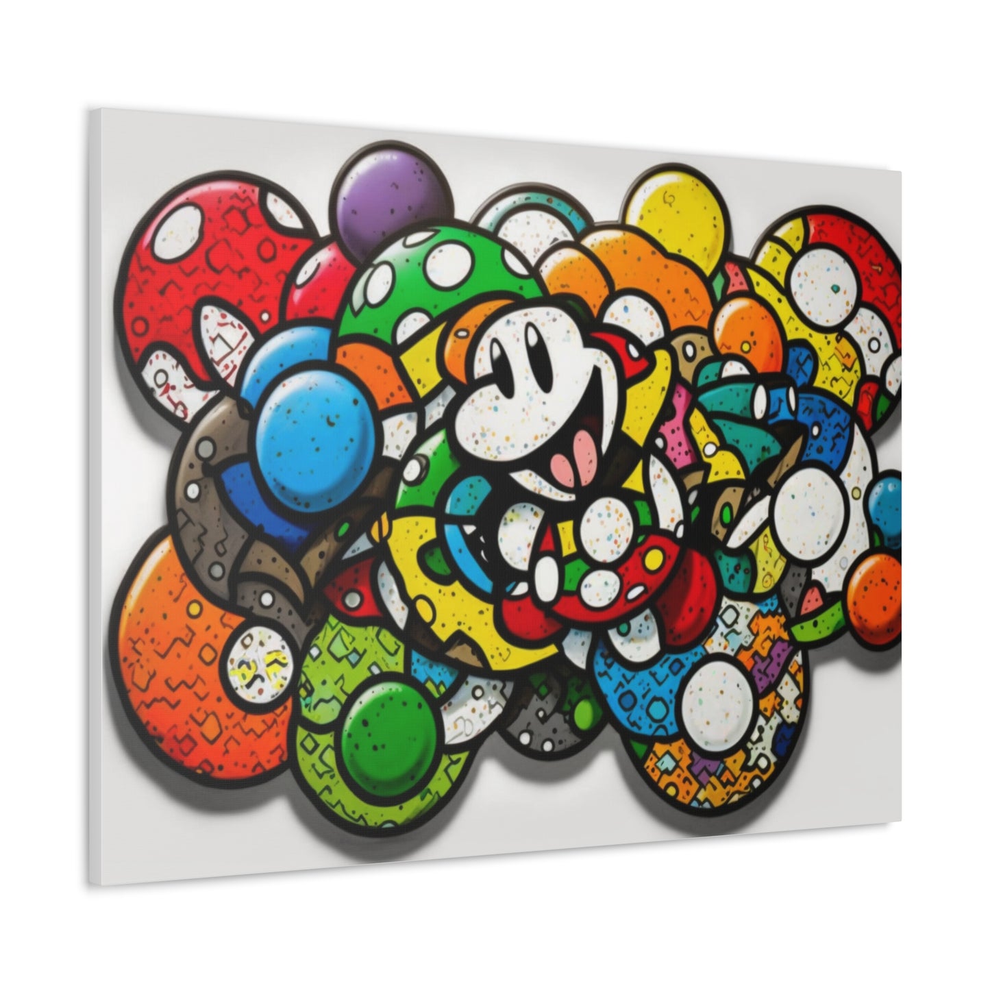 Mario's Myriad Mushrooms: Canvas Art