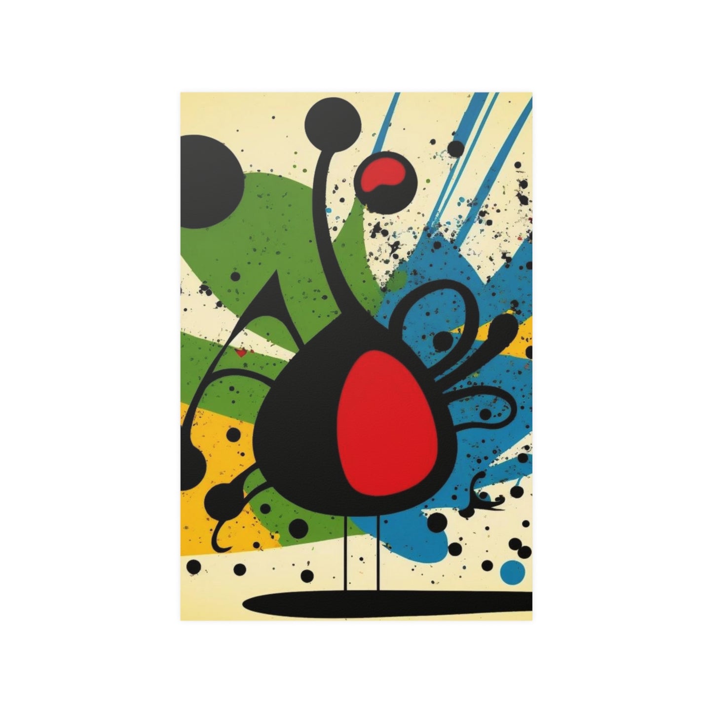 Abstract Splat Symphony: Satin Posters