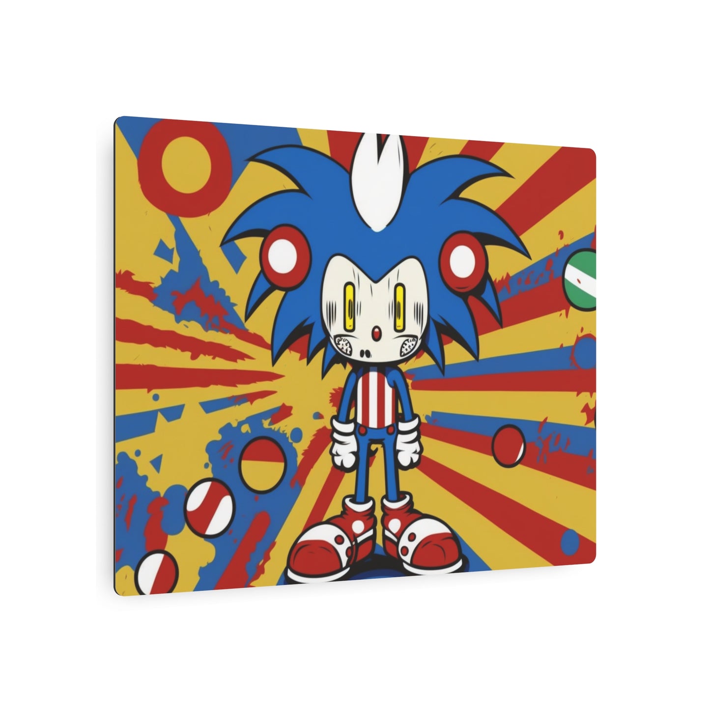 Super Sonic Streaks and Stripes: Metal Art Sign