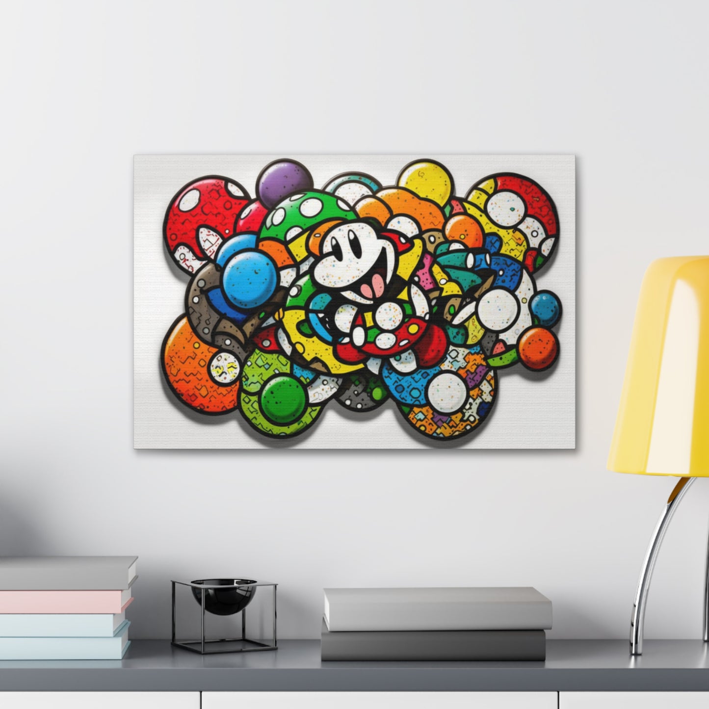 Mario's Myriad Mushrooms: Canvas Art