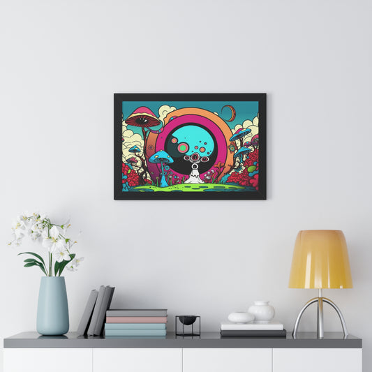 Mystic Mushroom Voyage: Framed Poster