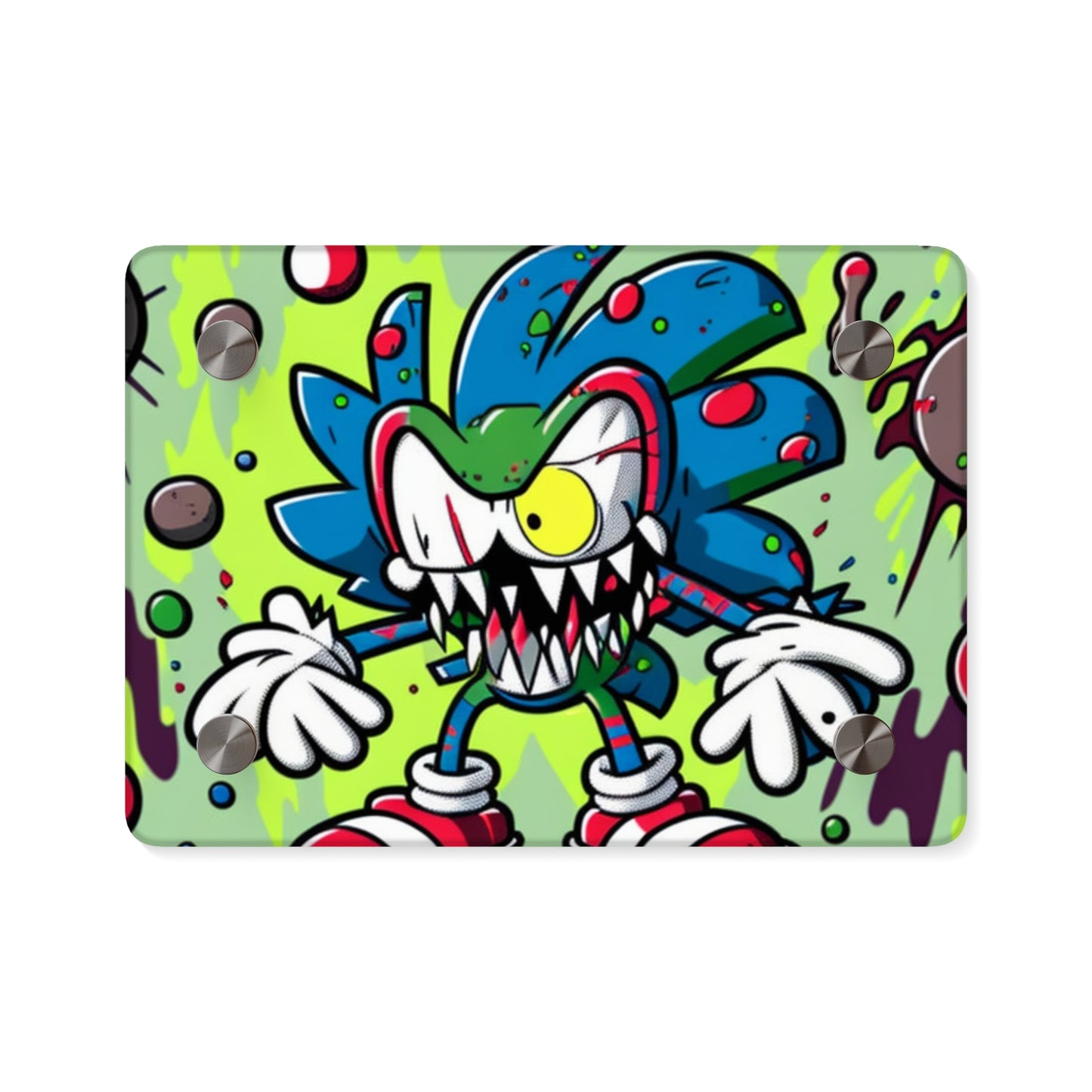 Sonic's Splotchy Sprint: Acrylic Wall Art Panels