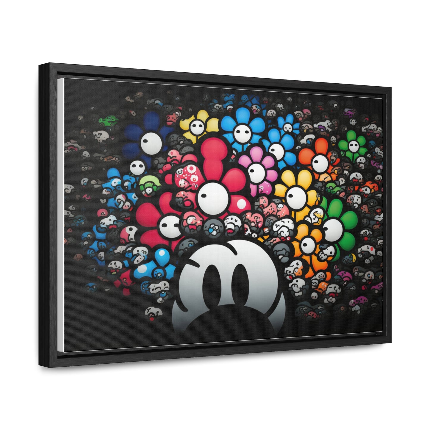 Bountiful Blooms of the Mushroom Kingdom: Framed Canvas Art