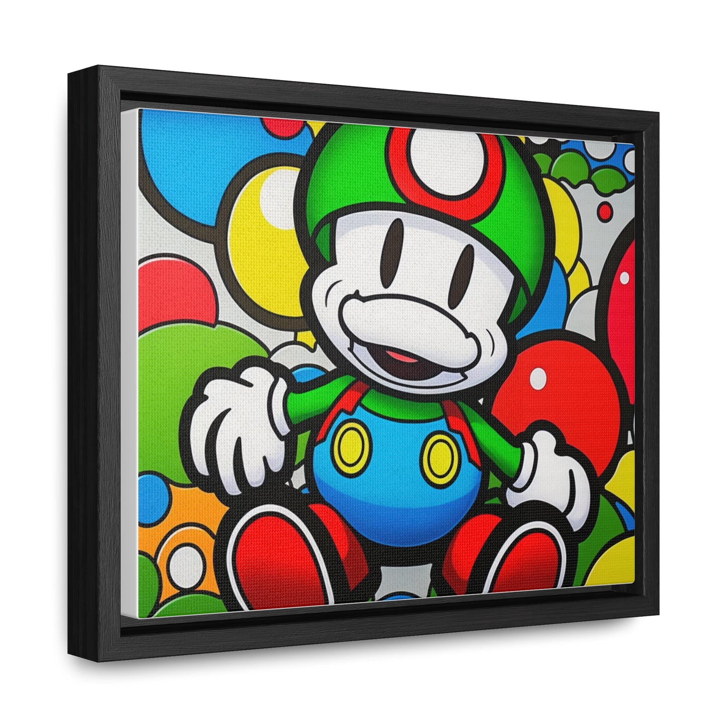 Mario's Fungal Fiesta: Framed Canvas Art