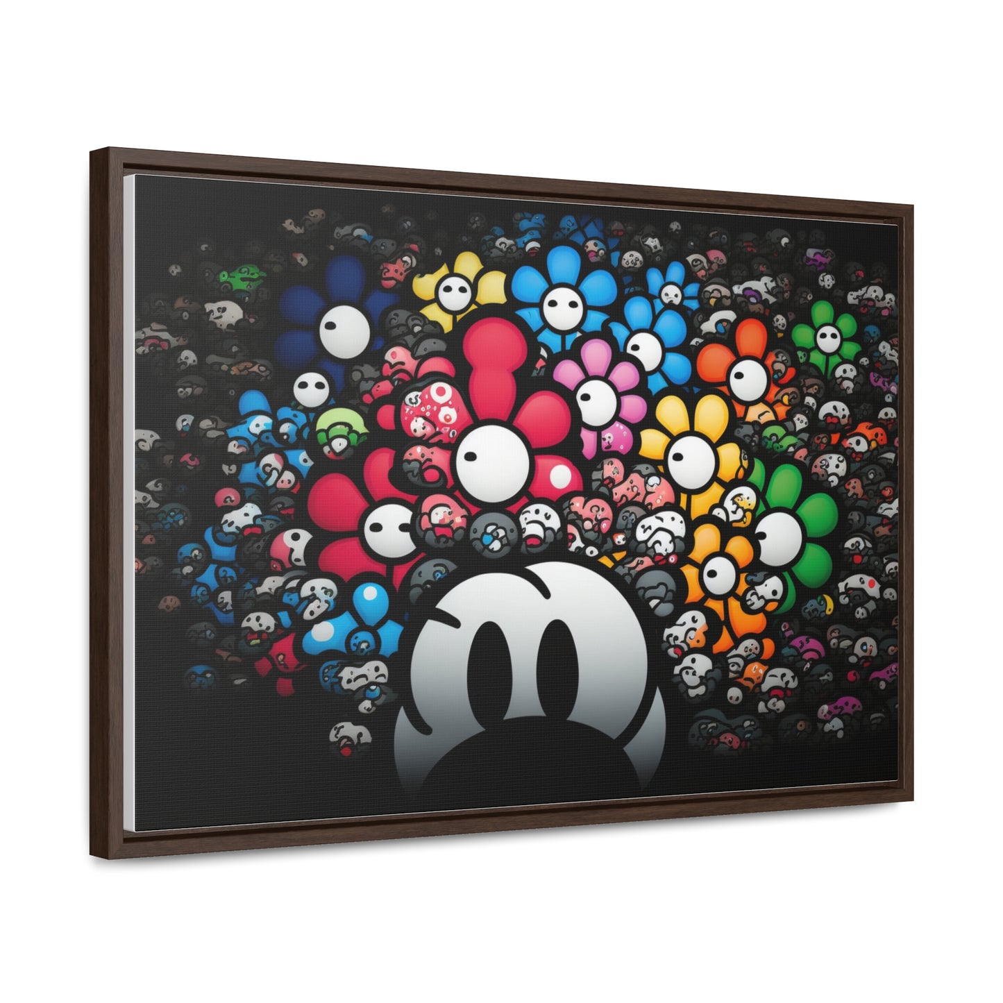 Bountiful Blooms of the Mushroom Kingdom: Framed Canvas Art