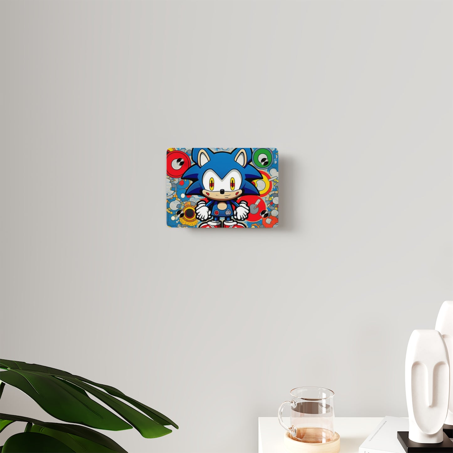 Speedy Sonic's Swirling Symphony: Acrylic Wall Art Panels