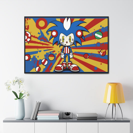 Super Sonic Streaks and Stripes:: Framed Canvas Art