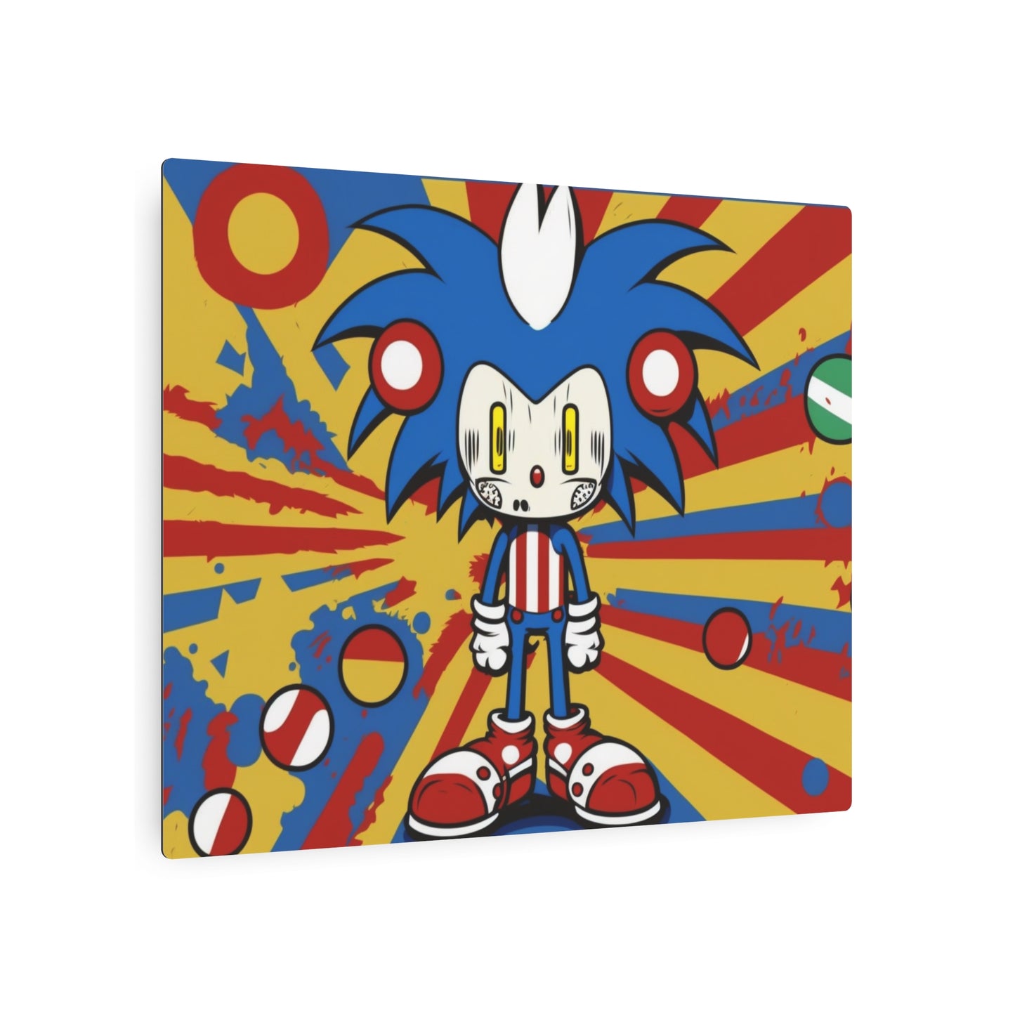 Super Sonic Streaks and Stripes: Metal Art Sign