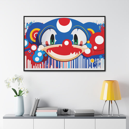 Sonic's Splashy Spectacle: Framed Canvas Art