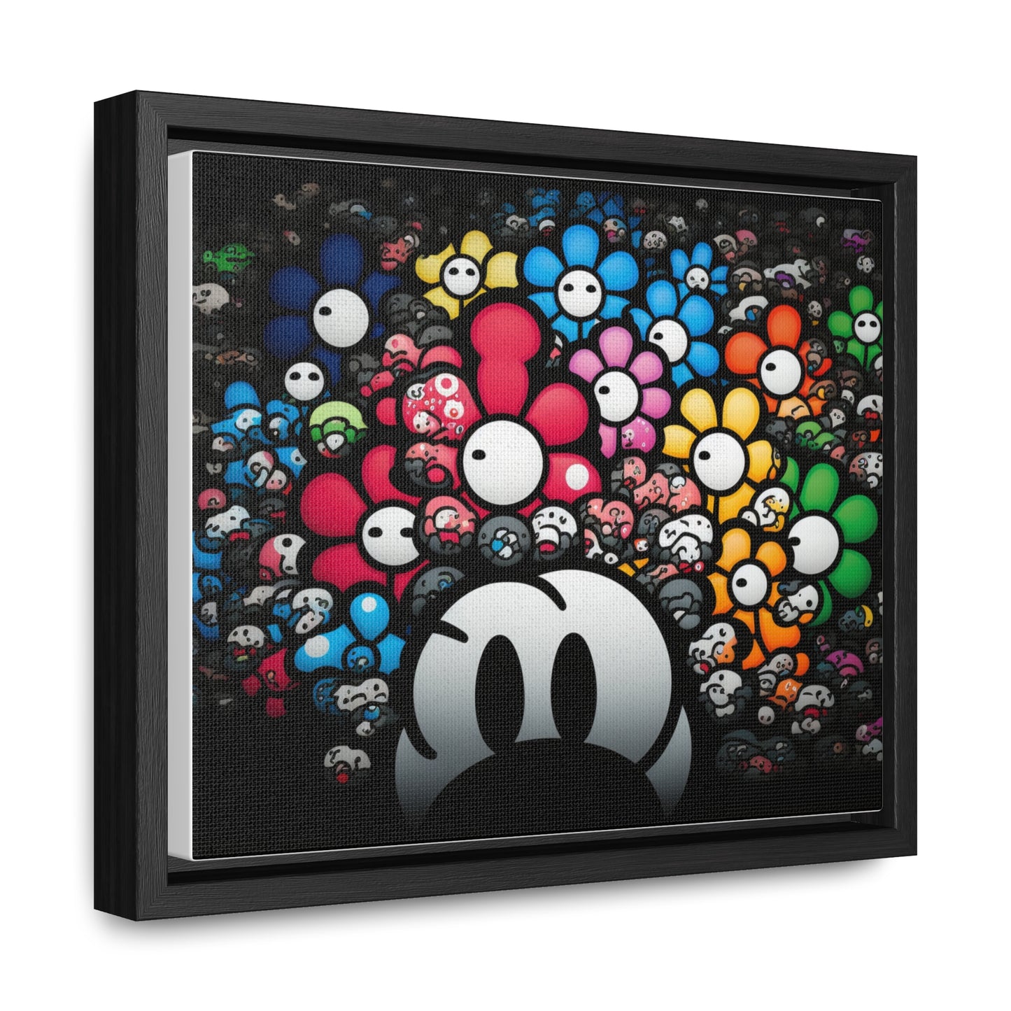 Bountiful Blooms of the Mushroom Kingdom: Framed Canvas Art