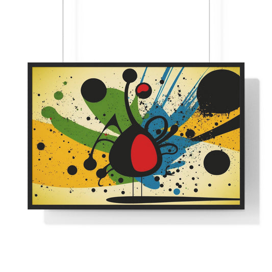 Abstract Splat Symphony: Horizontal Framed Poster