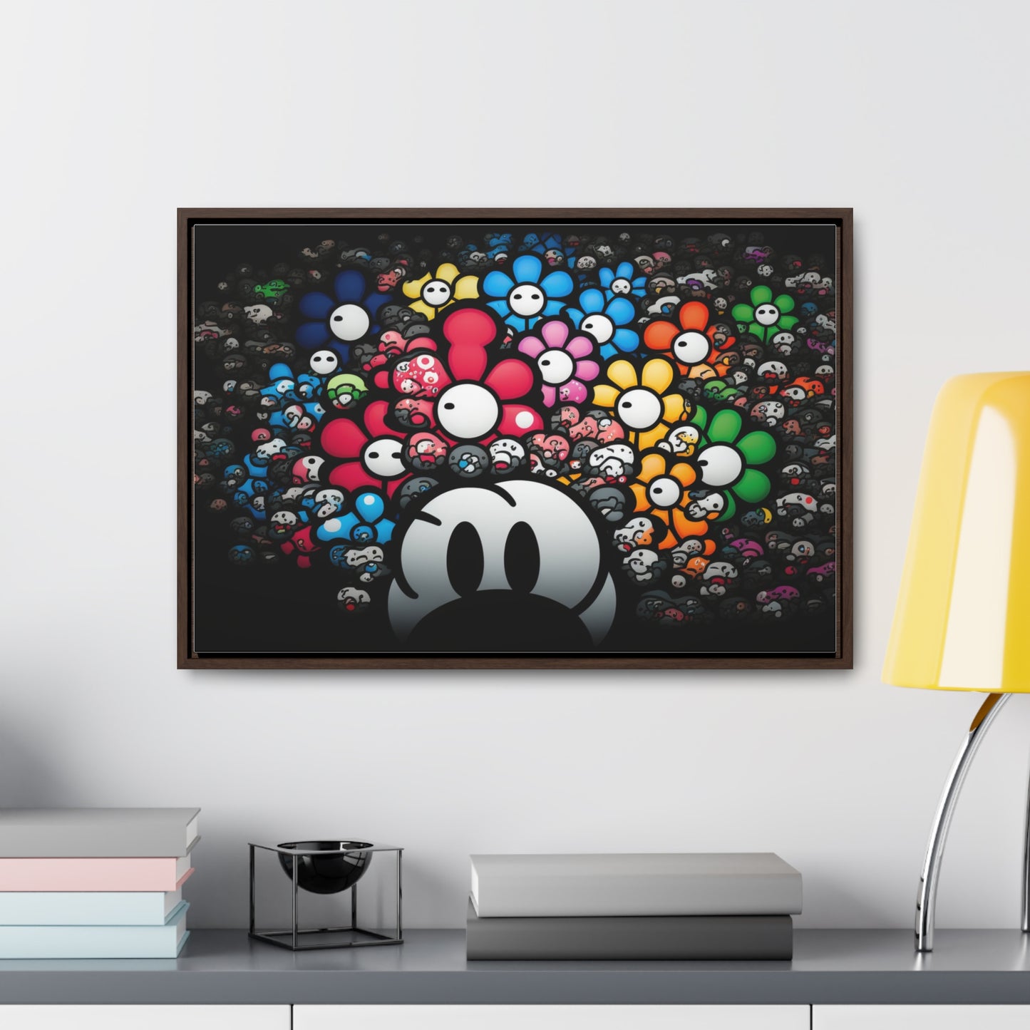 Bountiful Blooms of the Mushroom Kingdom: Framed Canvas Art