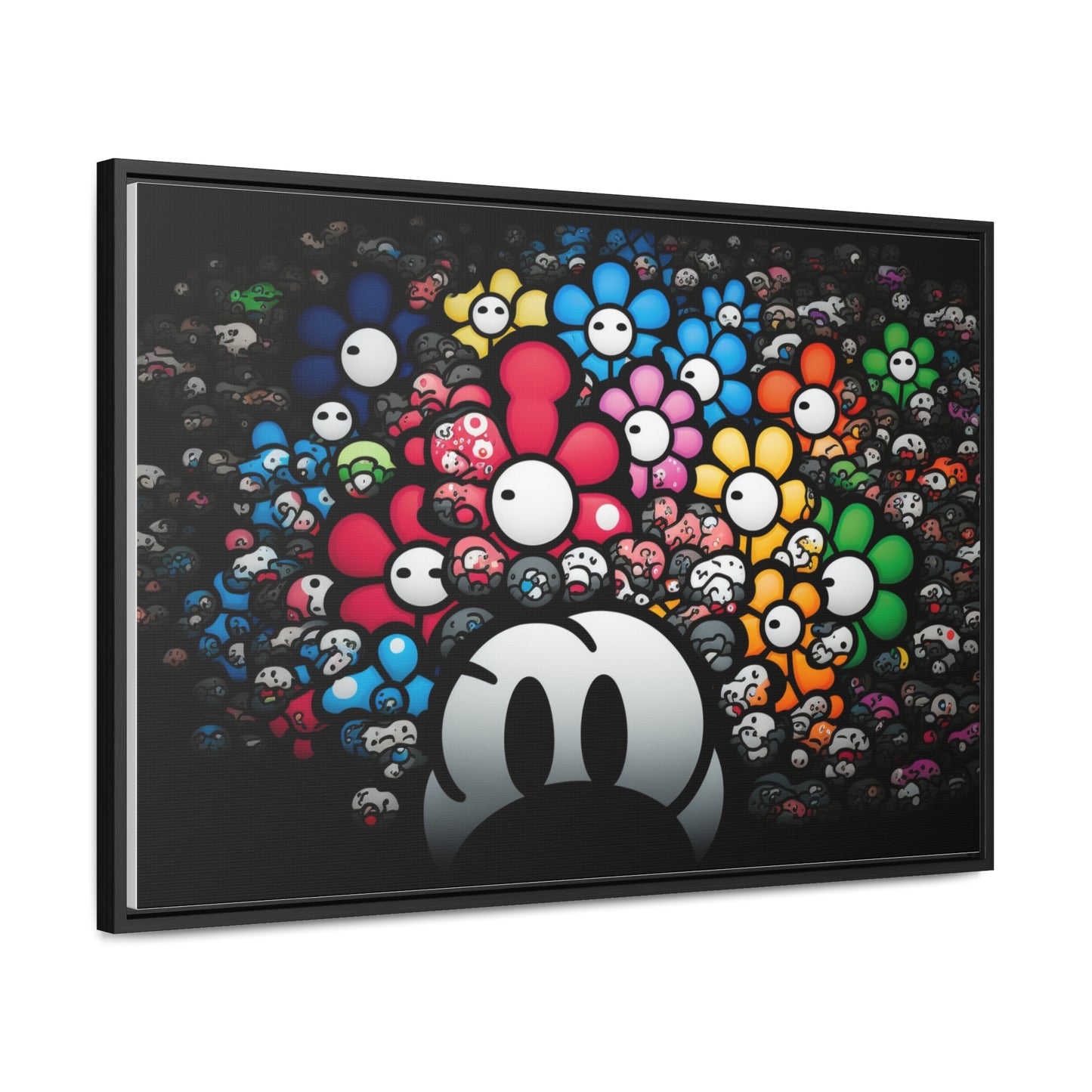 Bountiful Blooms of the Mushroom Kingdom: Framed Canvas Art