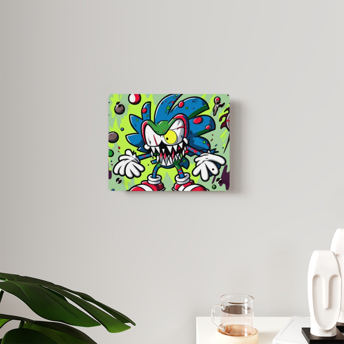 Sonic's Splotchy Sprint: Acrylic Wall Art Panels