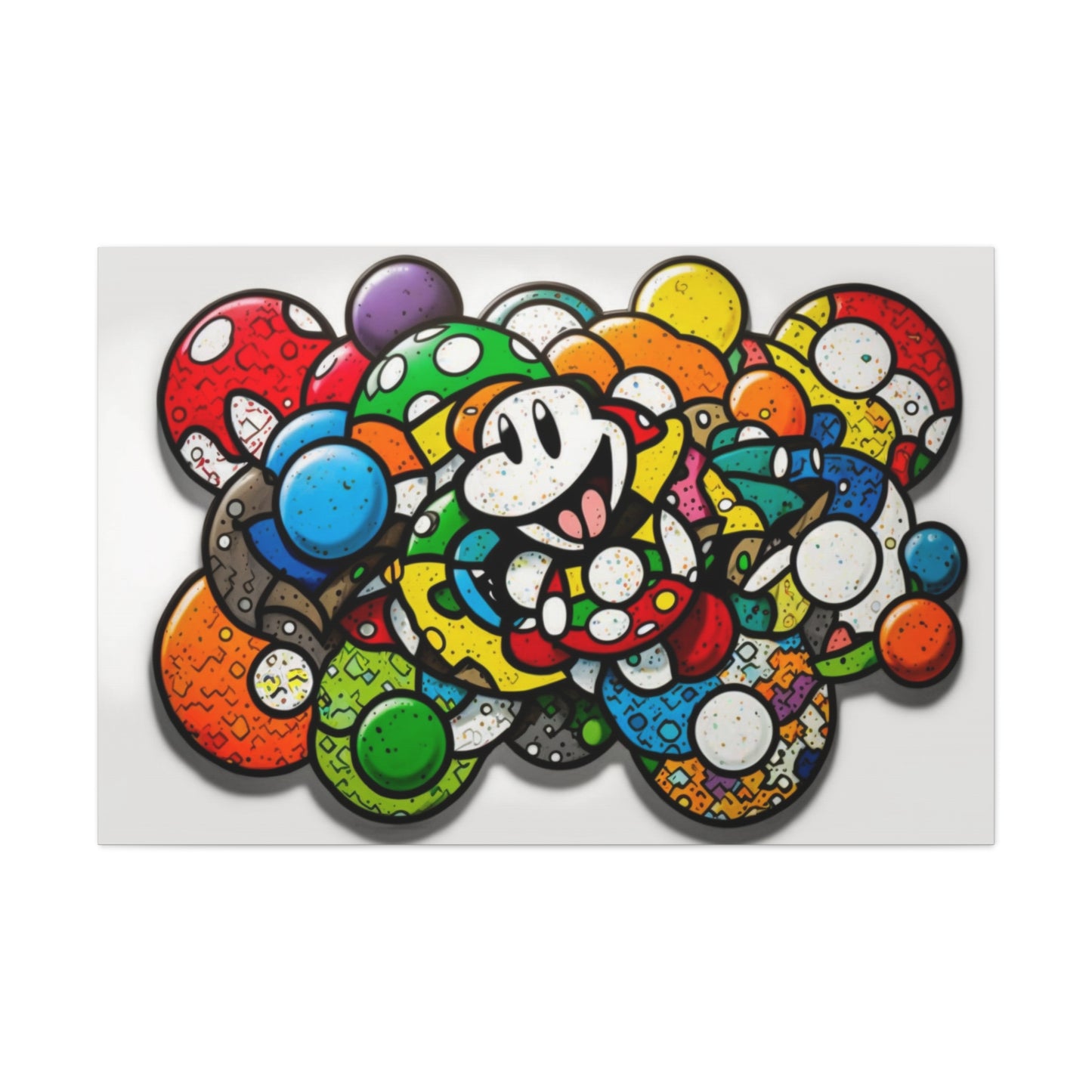 Mario's Myriad Mushrooms: Canvas Art