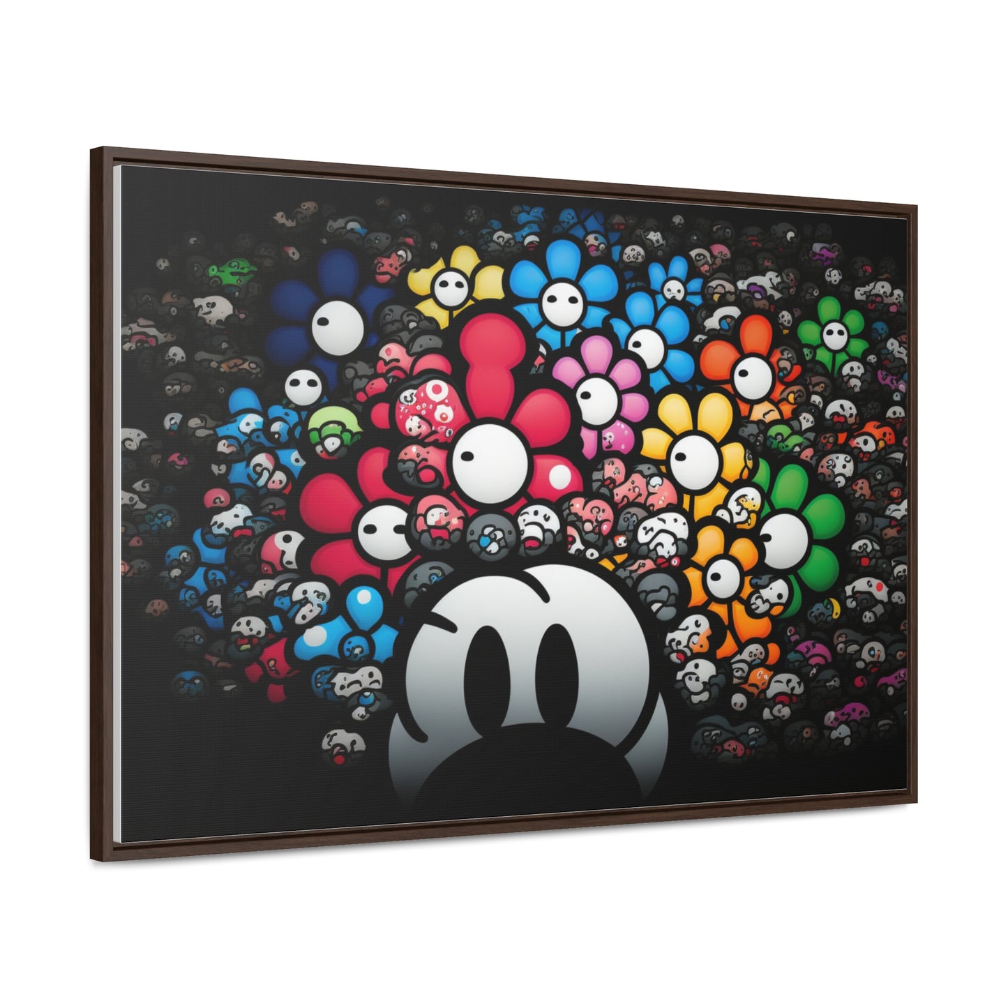 Bountiful Blooms of the Mushroom Kingdom: Framed Canvas Art