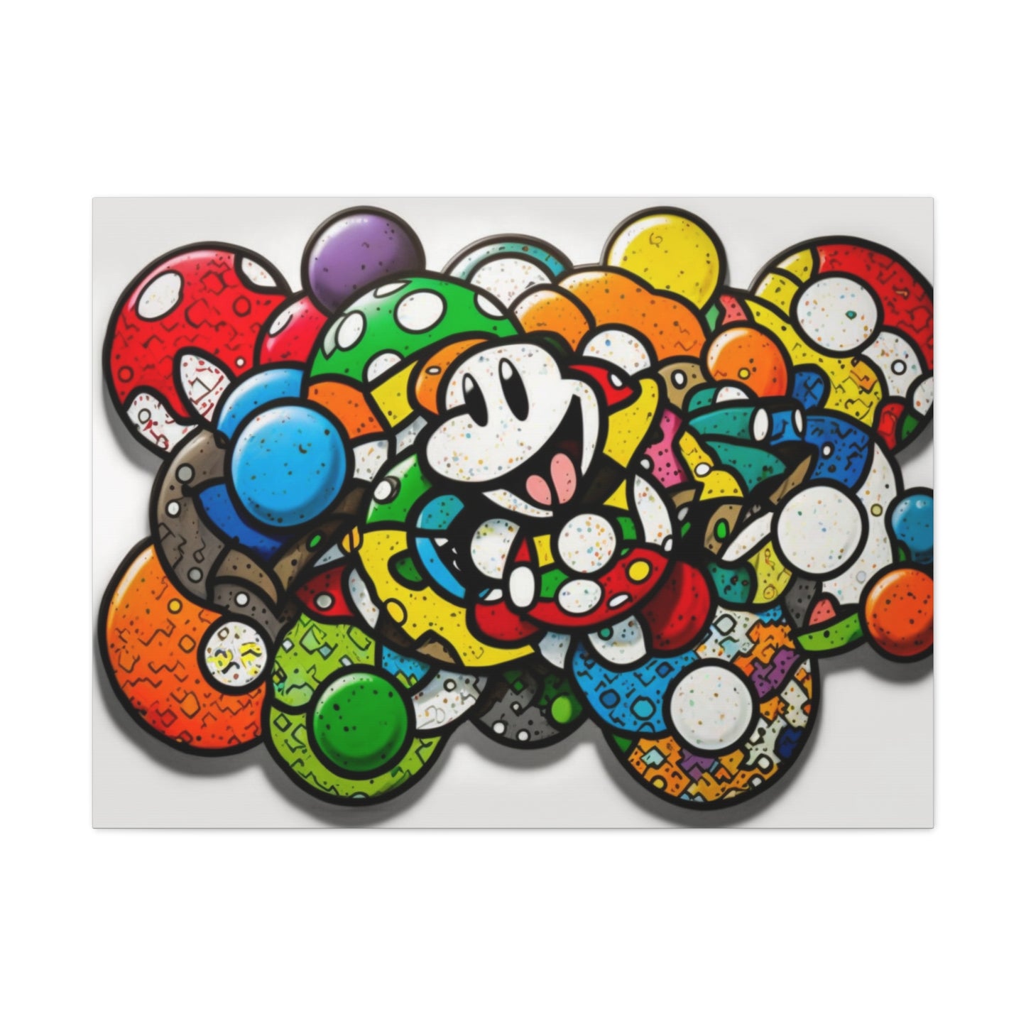 Mario's Myriad Mushrooms: Canvas Art