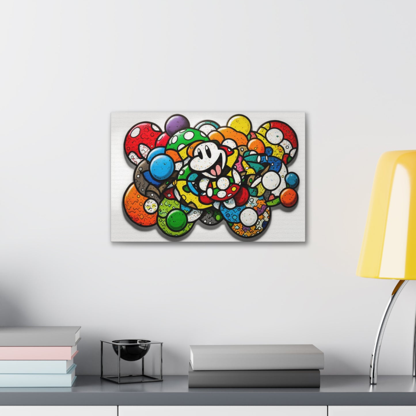 Mario's Myriad Mushrooms: Canvas Art