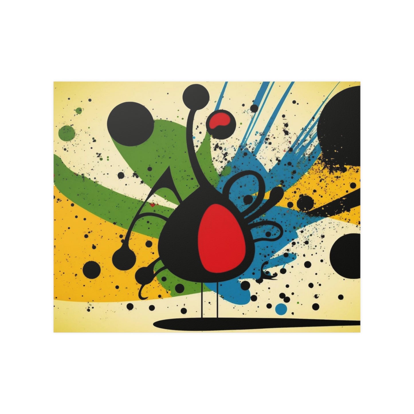 Abstract Splat Symphony: Satin Posters