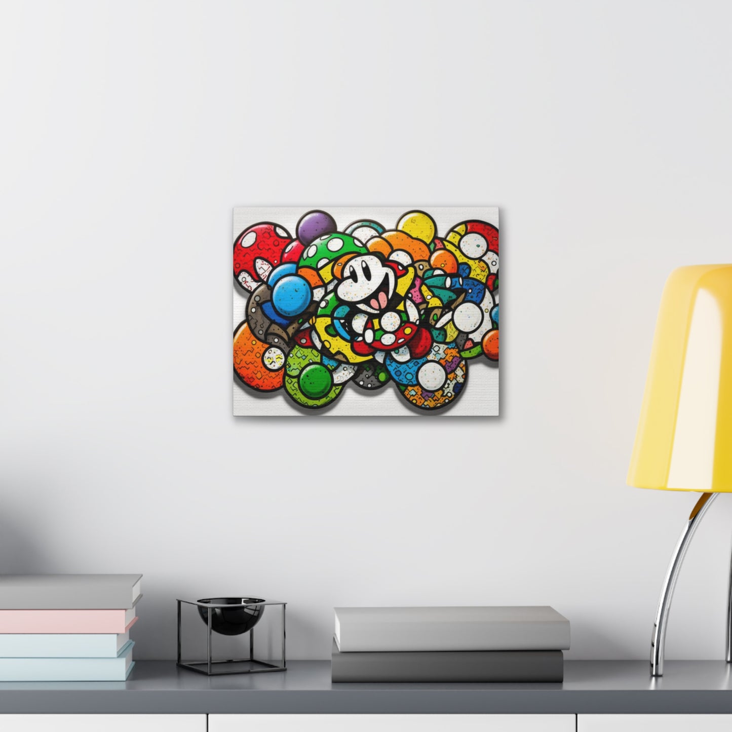 Mario's Myriad Mushrooms: Canvas Art