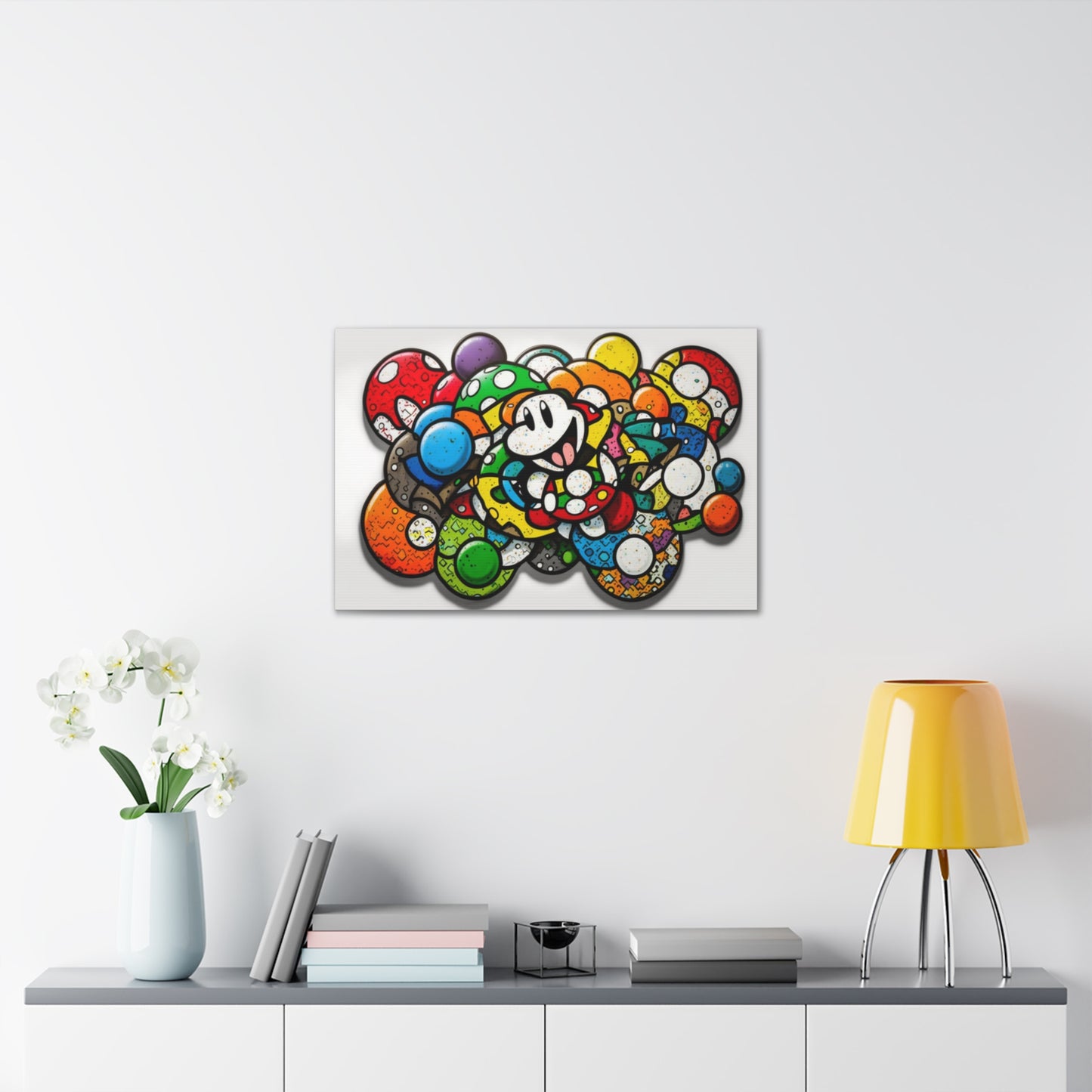 Mario's Myriad Mushrooms: Canvas Art