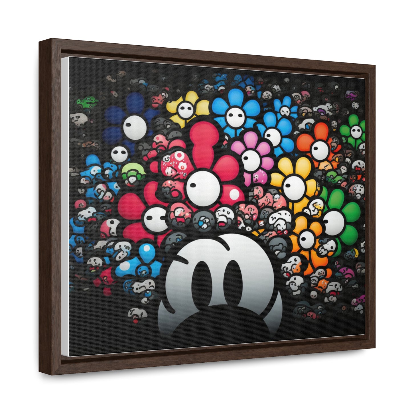 Bountiful Blooms of the Mushroom Kingdom: Framed Canvas Art