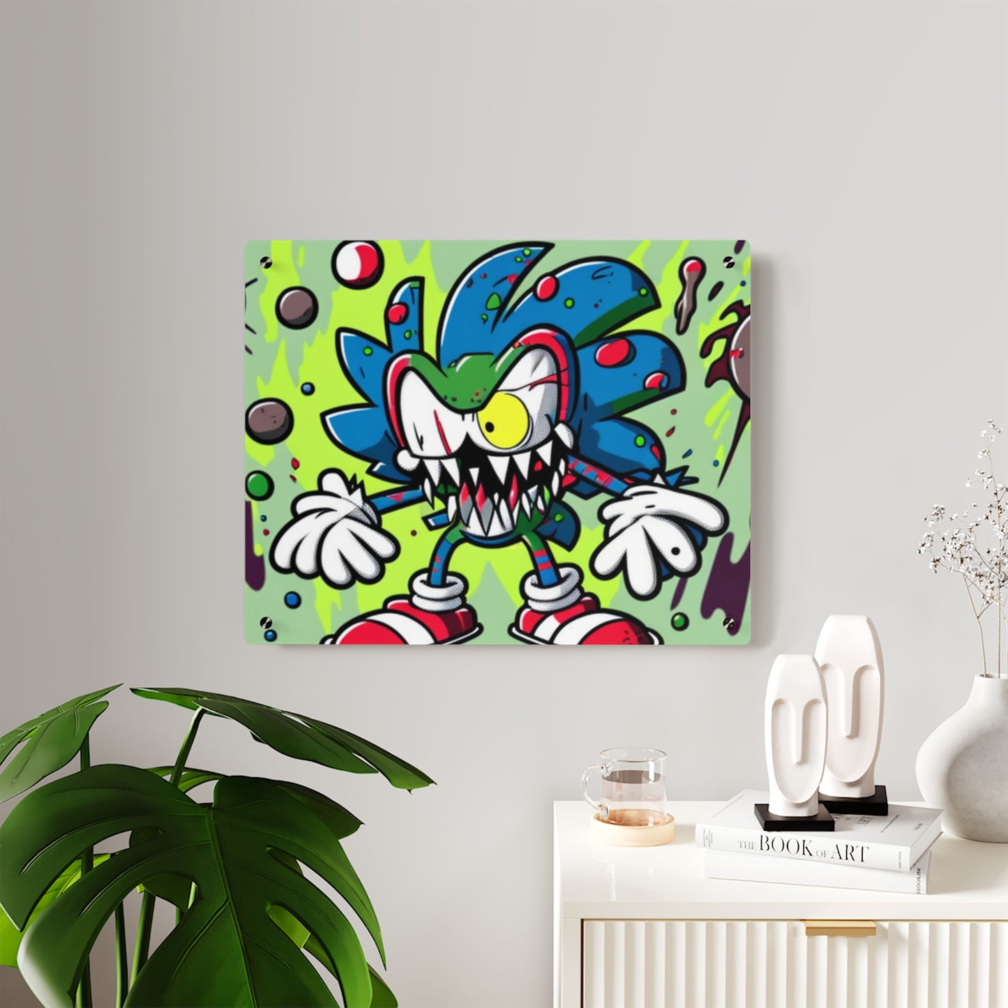 Sonic's Splotchy Sprint: Acrylic Wall Art Panels