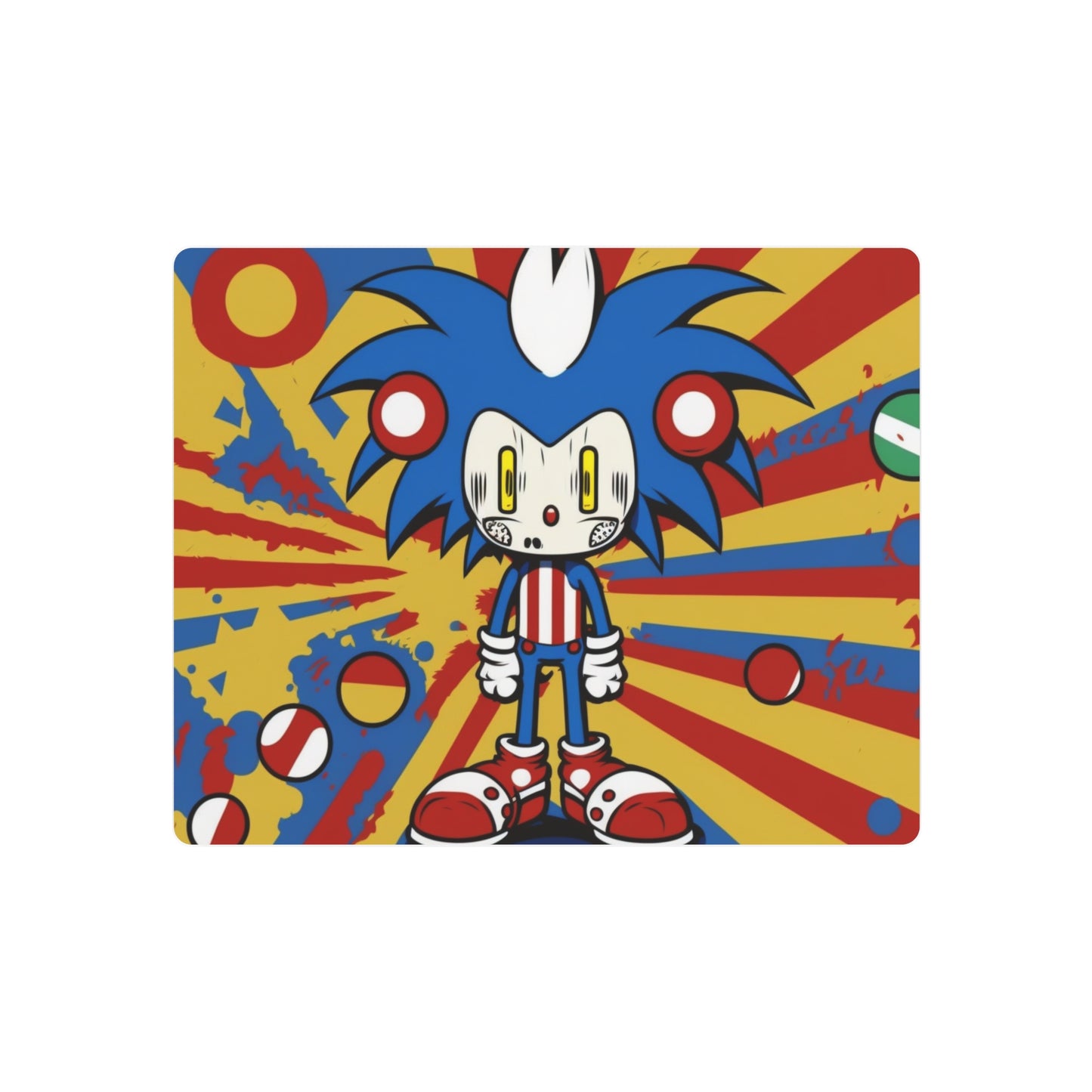 Super Sonic Streaks and Stripes: Metal Art Sign