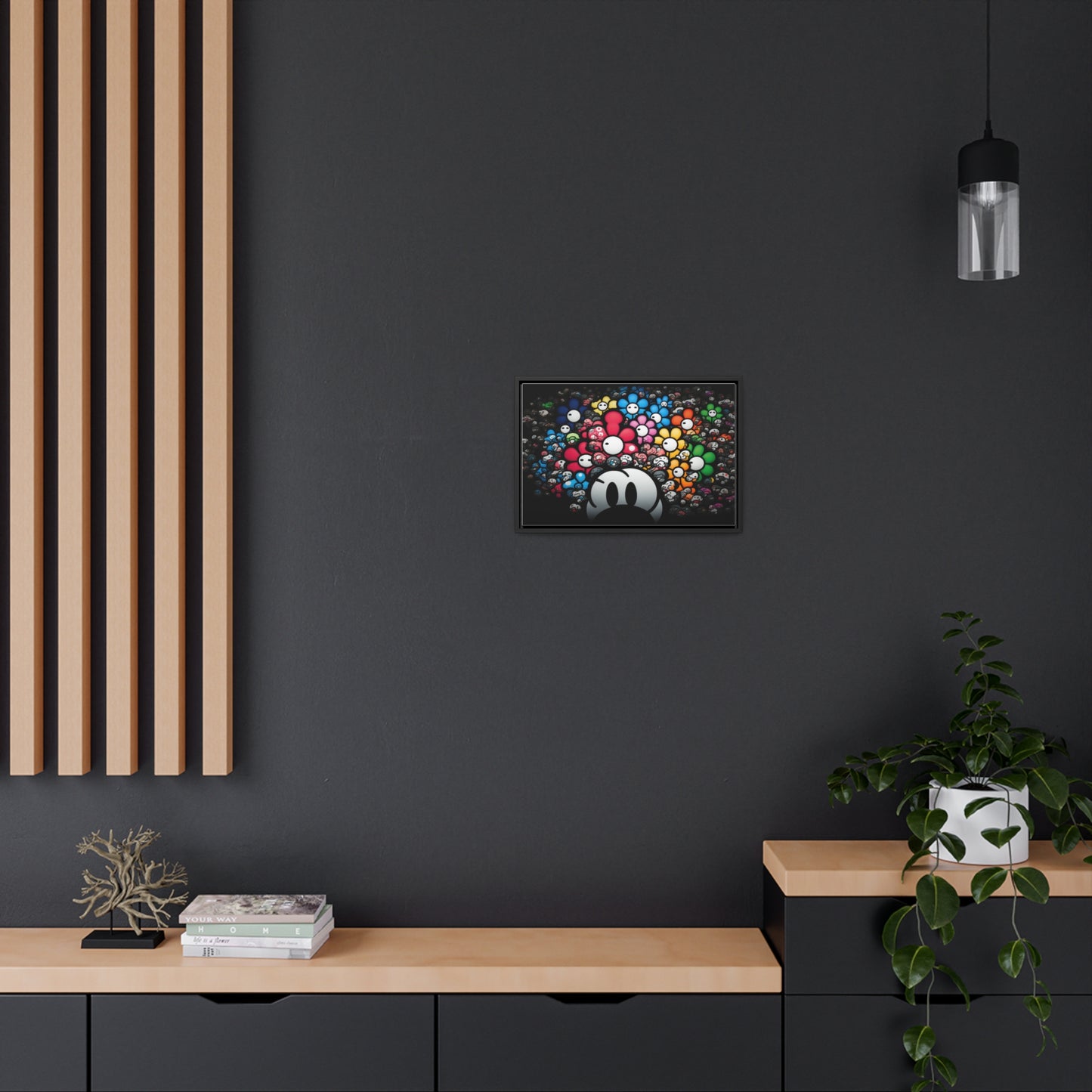 Bountiful Blooms of the Mushroom Kingdom: Framed Canvas Art